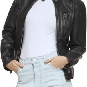 Levis Womens Faux Leather Motocross Racer Jacket